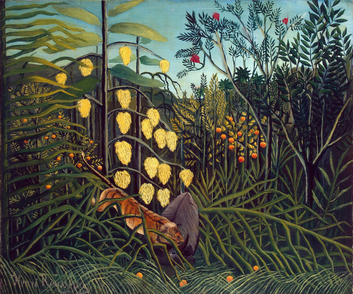 Henri Rousseau Combat Tigre Buffle