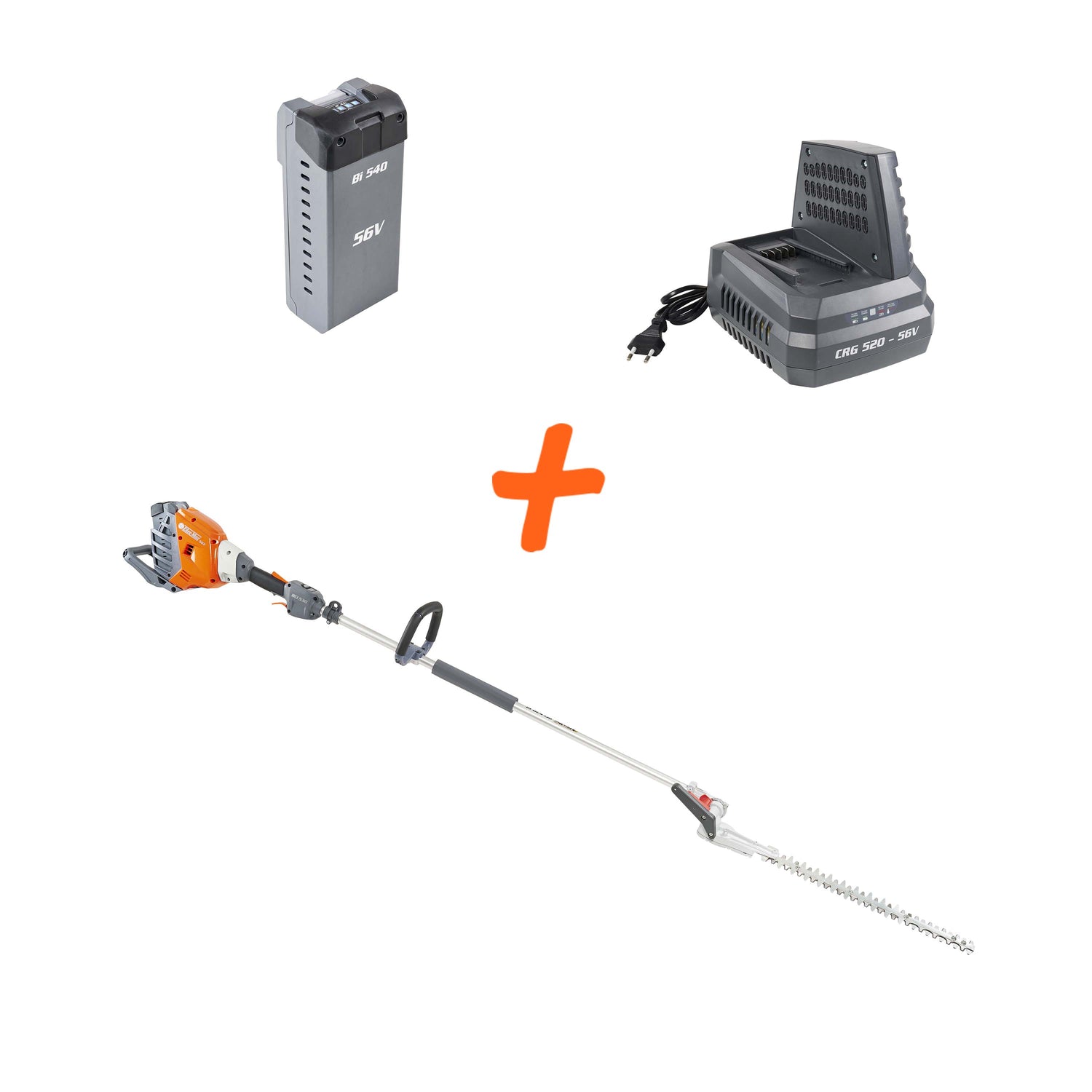 Produits à batterie 56V - Taille-haie sur perche KIT BCi 530 HL + 1 BATTERIE 4 AH + 1 CHARGEUR